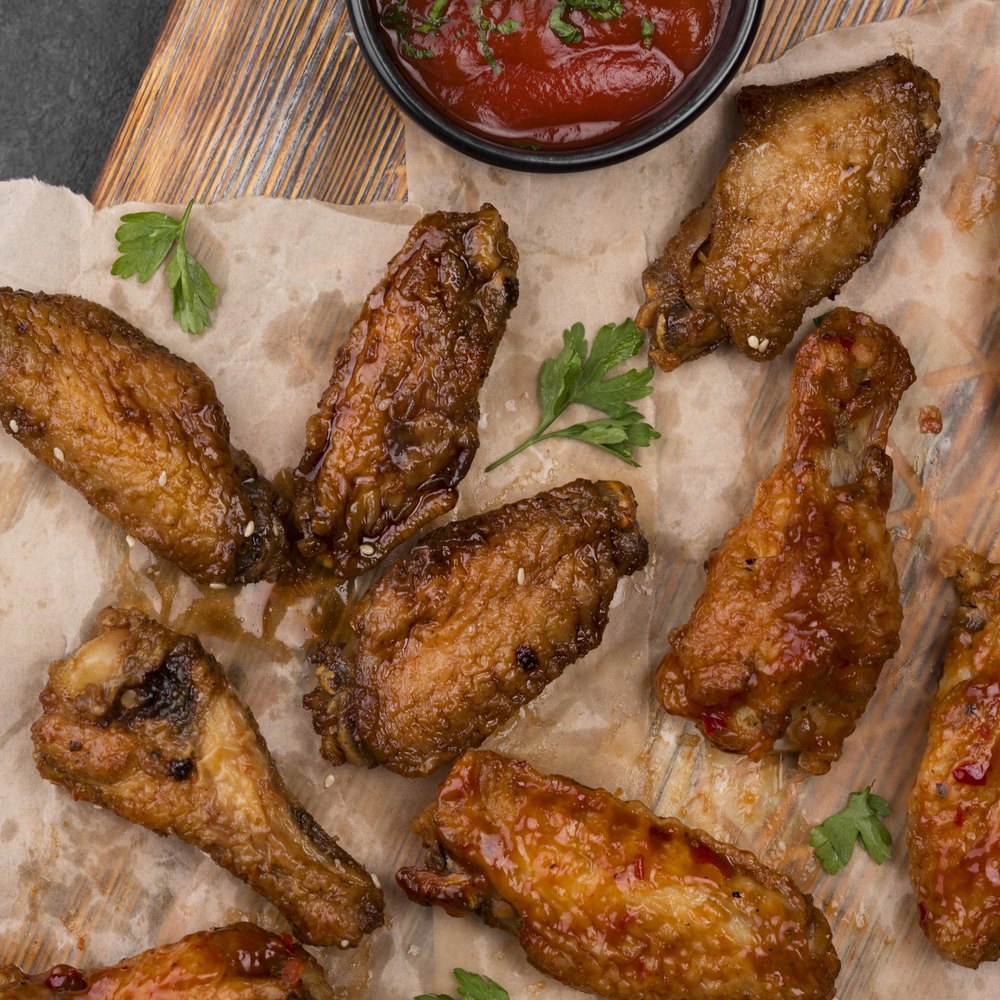 Chicken wings with chilli dip from Desi Fusion Food